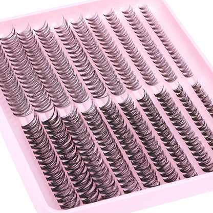 Geeneiya 20D+40D Lash Extension Kit – Wispy Lash Clusters with Waterproof Bond & Seal