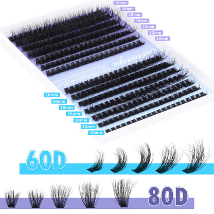 Geeneiya Full Lash Extension Kit – DIY Cluster Lashes with Bond & Seal, Remover, Tweezers (280 Pcs)