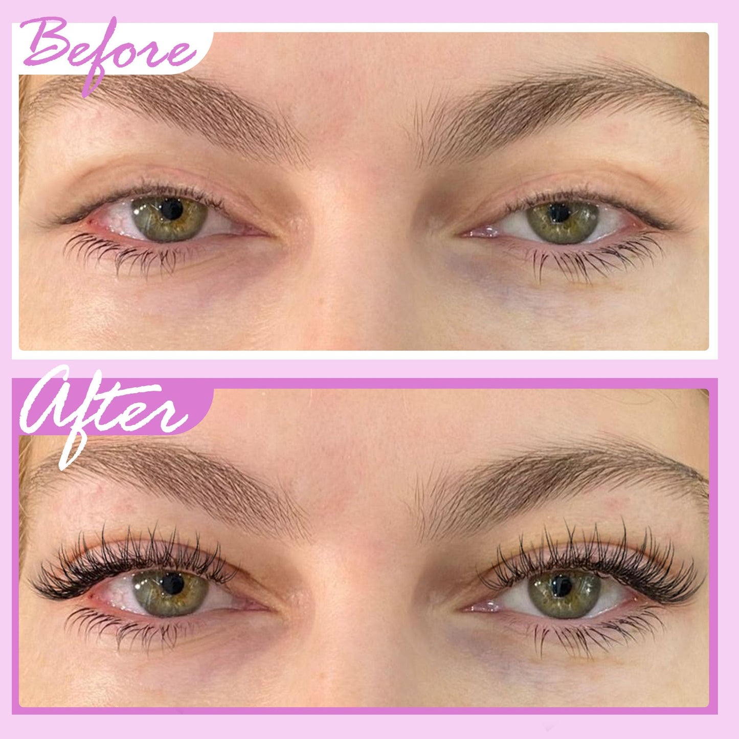 Geeneiya Clear Band Lash Clusters Kit 8-16MM | DIY Lash Extensions with White Bond & Seal