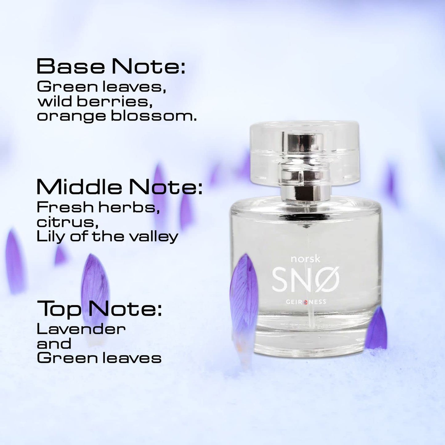 Geir Ness NORSK SNØ Eau de Parfum – Unisex Fresh Herbs Fragrance (50 ml)
