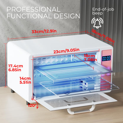 Geisofu UV Light Nail Tool Cleaning Machine – Dry Heat Cabinet UV Cleaner for Nails & Barber Tools, 6L 110V 160W White