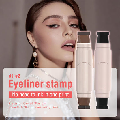 Eyeliner Stamp Gel Eyeliner Set – Double-Ended Winged Stamp, Foldable, Waterproof & Smudge-Proof for Beginners