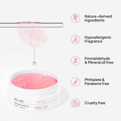 Gel Lab Renew Retinol & Collagen Under Eye Patches – Hydrating Korean Skincare