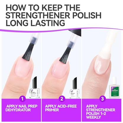 Gelike EC 6-in-1 Nail Repair & Strengthener – Pink 15ml