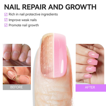 Gelike EC 6-in-1 Nail Repair & Strengthener – Pink 15ml