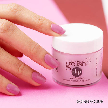 Gelish Going Vogue Dip Powder – Pink Nail Dip, High Shine & Chip-Resistant, 0.8 oz