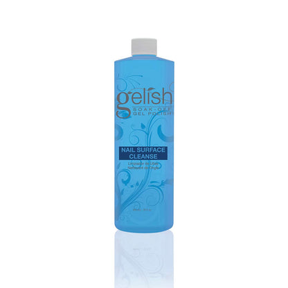 Gelish Nail Surface Cleanse – High-Shine Gel Top Coat Cleaner for Tacky-Free Manicures (16 Fl Oz)