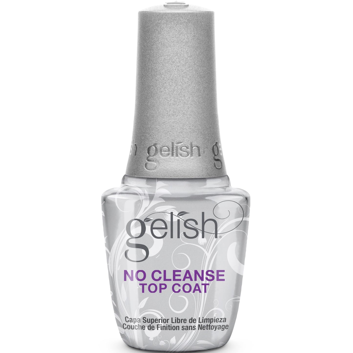 Gelish No-Cleanse Top Coat – No-Wipe High-Gloss Sealer, UV/LED Compatible, 21 Days Wear