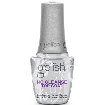 Gelish No-Cleanse Top Coat – No-Wipe High-Gloss Sealer, UV/LED Compatible, 21 Days Wear