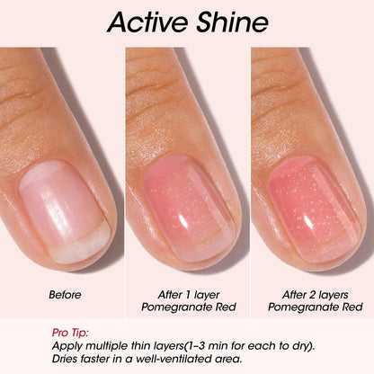 GELLEN Active Glow One Step Ridge Filler Nail Polish — Rose Mirror Shine