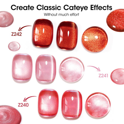 GELLEN Quick Dry Cat Eye Nail Polish Kit – Magnetic 3D Shimmer (Valentines Gift)