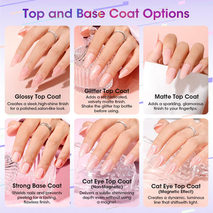 GELLEN 71-Piece Gel Nail Kit with 54W UV/LED Lamp — 32 Colors, Base & Top Coats, Home Salon Pro Set