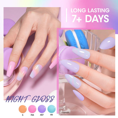 GELLEN Pastel Regular Nail Polish Set – 6 Quick-Dry Colors, No UV Light Needed