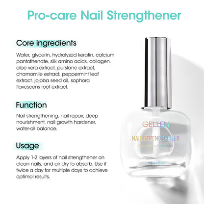 GELLEN Unscent Nail Strengthener – 8-in-1 Clear Nail Repair (15ml)