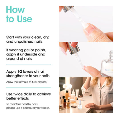 GELLEN Unscent Nail Strengthener – 8-in-1 Clear Nail Repair (15ml)