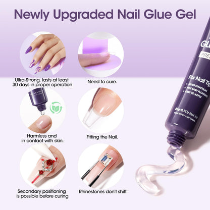 GELLEN Semi Solid UV Nail Glue Gel – Fast-Setting Bond for Press-On & Acrylic Nails