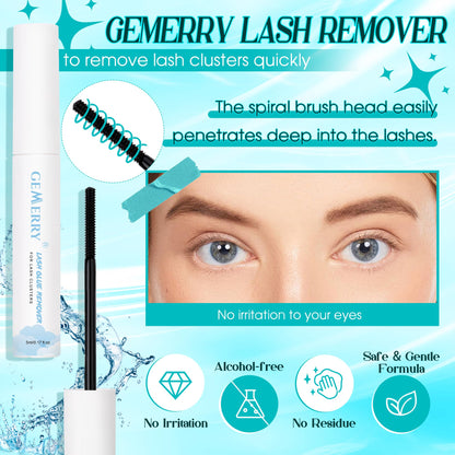 GEMERRY Fluffy Lash Extension Kit – DIY Lash Clusters (280Pcs, D Curl, 80P-10-18mm) with Bond & Seal