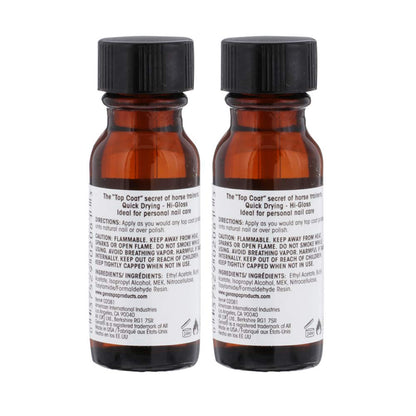 Gena Healthy Hoof Nail Lacquer – Strengthener & High-Gloss Top Coat, 0.5 oz, 2 Pack