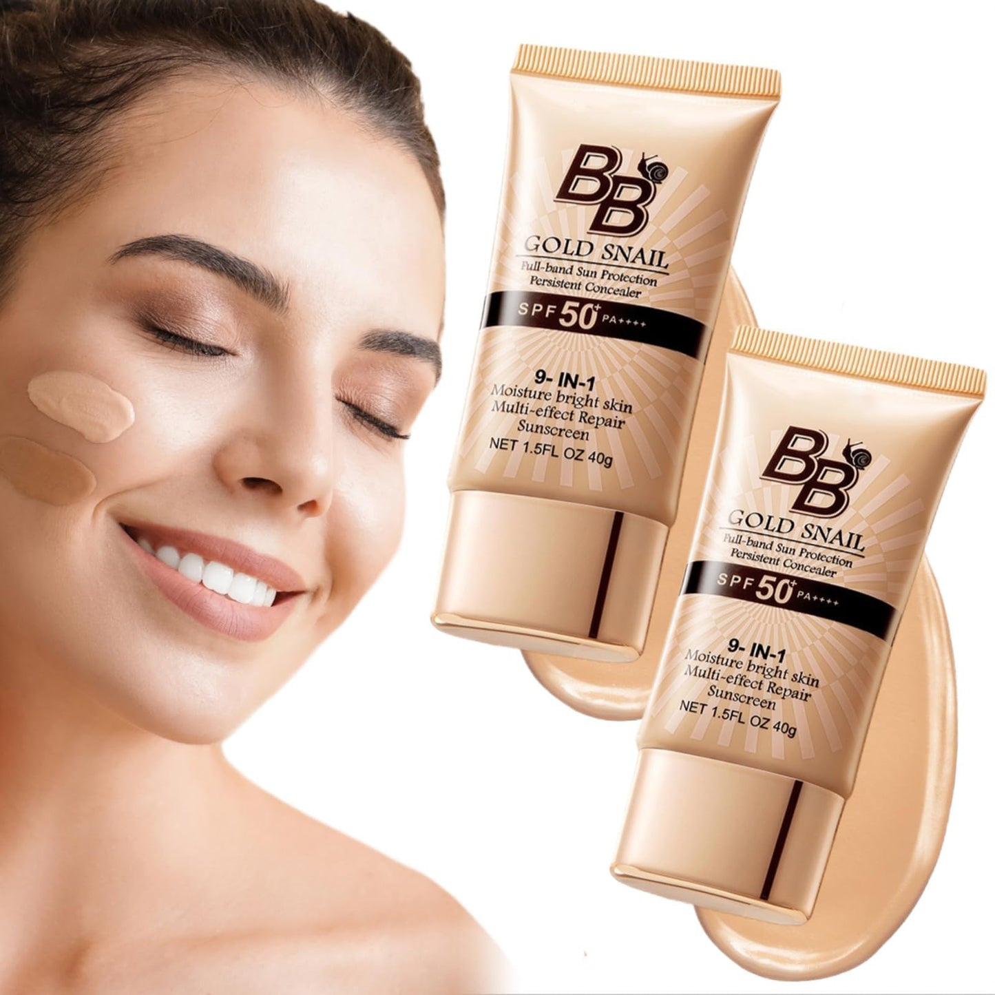 Generic Korean BB Cream SPF 50 - 9-in-1 Waterproof Foundation (2-pcs)