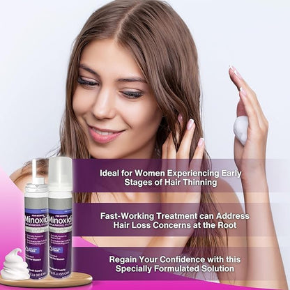 Generic Minoxidil 5% Foam for Women – Unscented Daily Hair Growth (2‑Month)