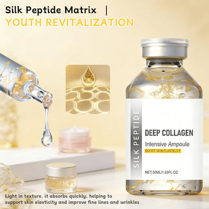 Silk Peptide Intensive Lifting Ampoule – Deep Collagen Silk Serum, Hydration & Elasticity, 2×50ml