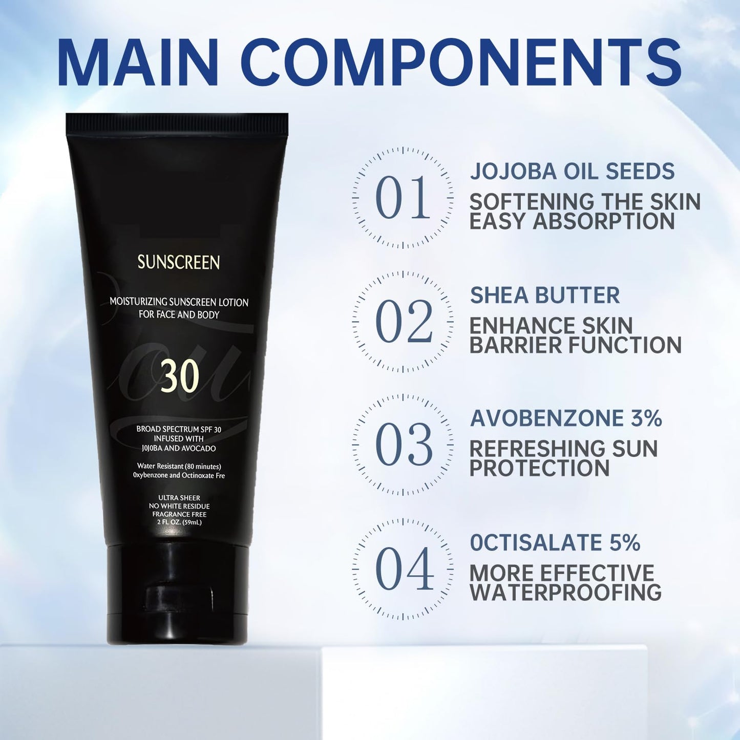 Melanin-Rich Skin SPF 30 Sunscreen | Face & Body Moisturizing Lotion (2 oz) | No White Residue