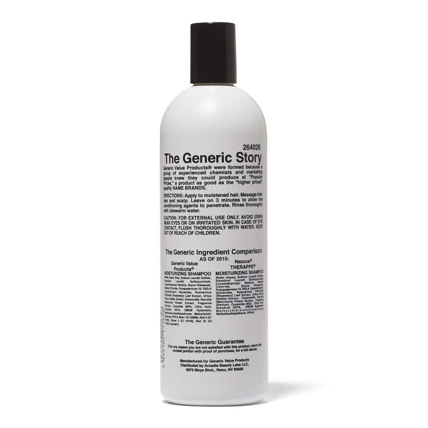 Generic Value Products Moisturizing Shampoo – Sun Protection, Natural Repairing Herbs, 16 oz
