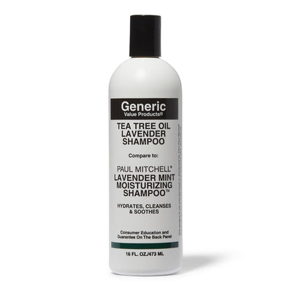 Generic Value Tea Tree Shampoo with Lavender – 16 oz, Soothes Scalp & Rich Lather