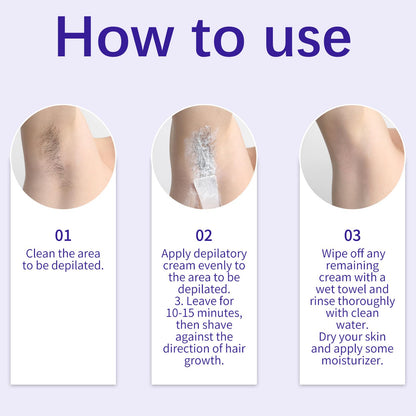 2 PCS Gentle Body Hair Removal Cream for Men & Women – Painless, Slows Hair Growth, 6.76 Fl Oz + Spatula