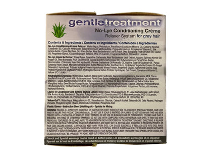 Gentle Treatment Grey No-Lye Relaxer Kit – 3-Set with Aloe Vera Gel | Gentle Treatment