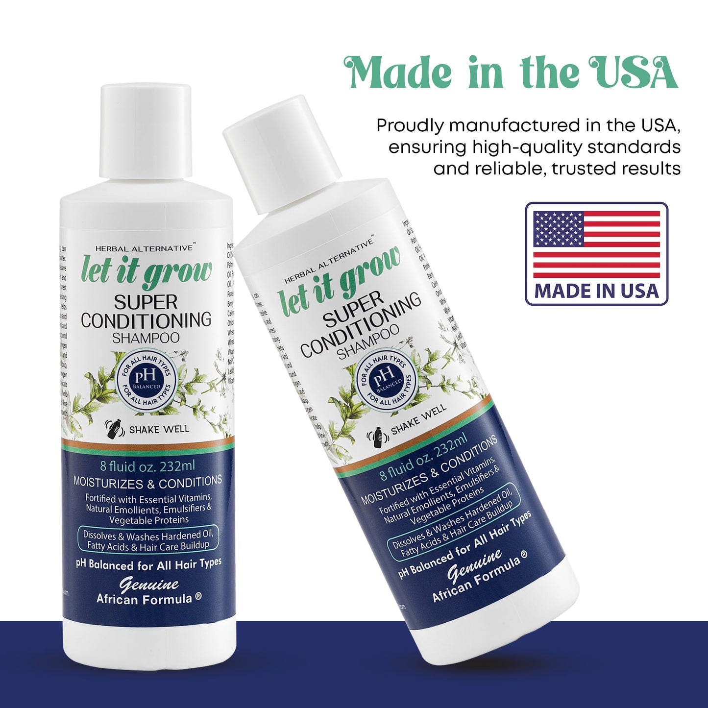 Genuine African Formula Let-It-Grow Shampoo 16oz – Deep Cleansing & Nourishing Conditioning