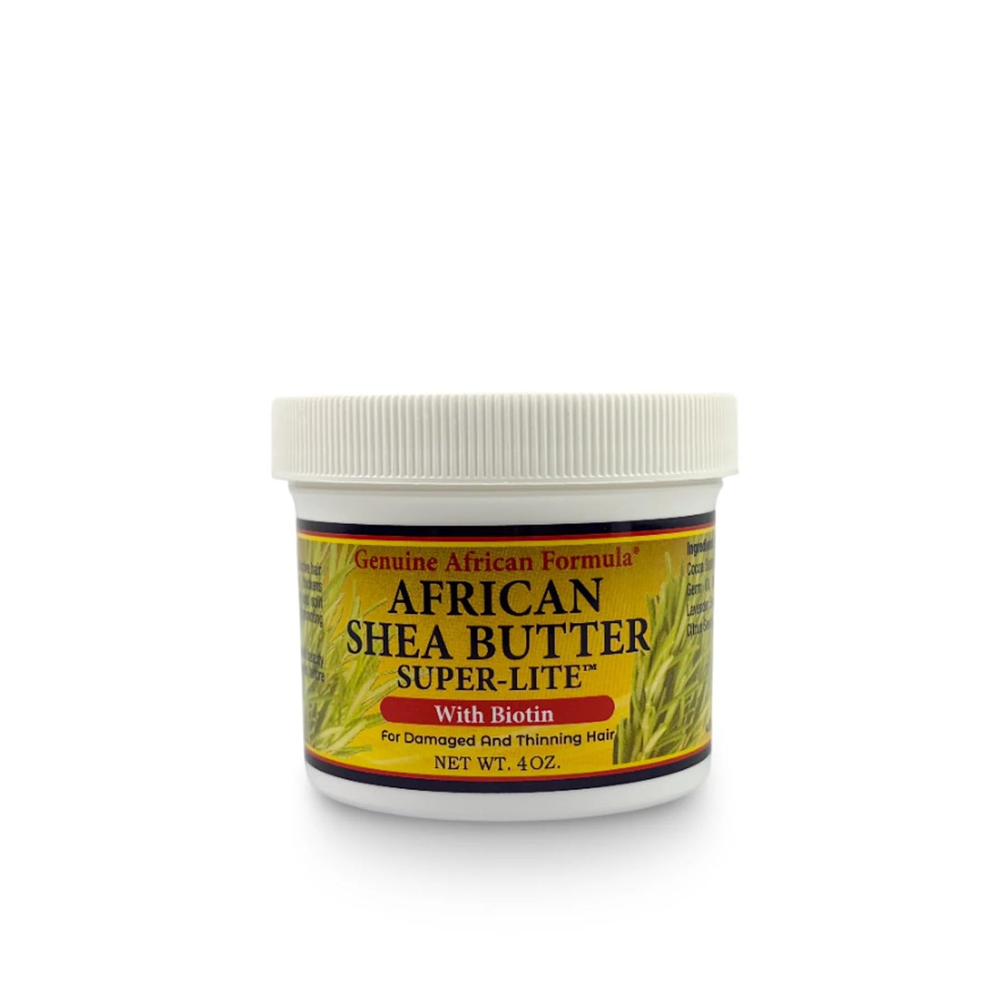 Genuine African Formula Shea Butter Super-Lite Hair Grease – 4oz (118 ml) | Moisturizing & Conditioning