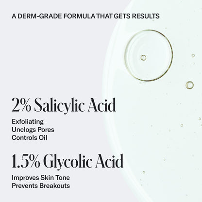 Geologie Acne Control Body Wash – Fresh Eucalyptus, 2% Salicylic + 1.5% Glycolic, 8.4 oz (No Benzoyl Peroxide)