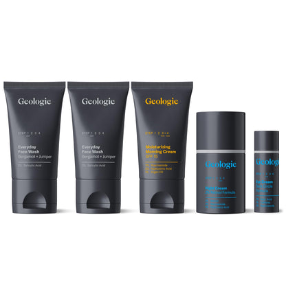 Geologie Complete Skincare Set — 3-Month Simple Daily Routine for Clear Skin
