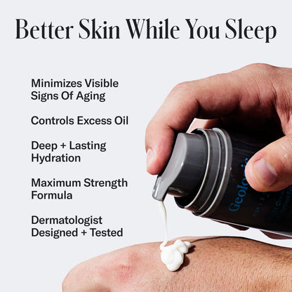 Geologie Sensitive Skincare Set – 3-Month Gentle Daily Routine for Sensitive Skin (Face Wash Duo, Retinol Night Cream, SPF15 Moisturizer & Eye Cream)