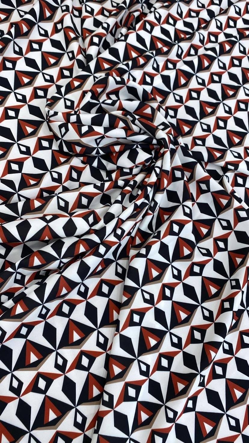 Geometric Pattern Fabric by the Metre