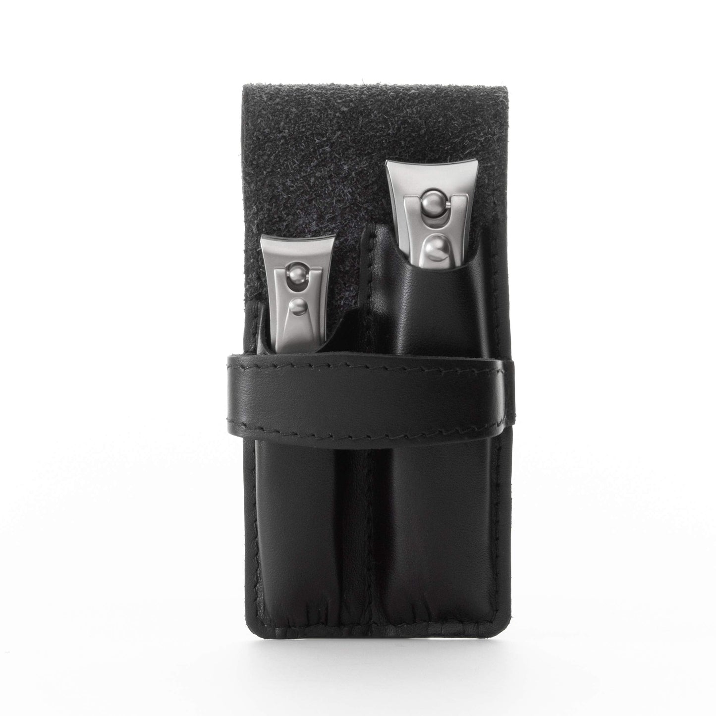 GERMANIKURE Nail Clippers Set – Authentic Solingen Craftsmanship, FINOX Stainless Steel, Black Leather Case