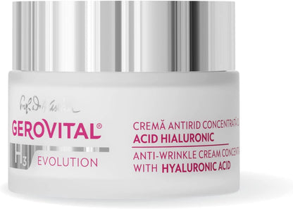 Gerovital Evolution Anti-Wrinkle Cream, 3% Hyaluronic Acid, SOD & GP4G – 50 ml