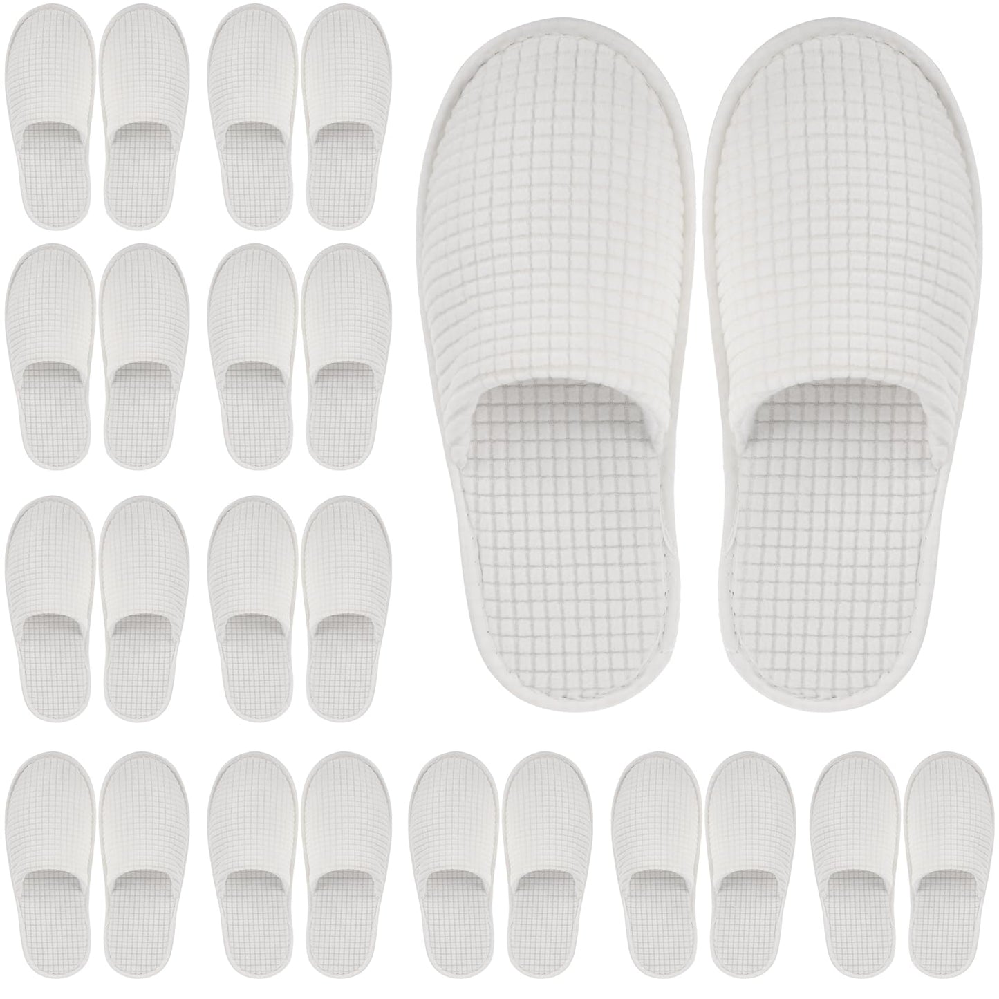 Geyoga 12 Pair Guest Slippers – Non-Slip, Disposable Indoor Slippers for Hotels, Spas, and Travel