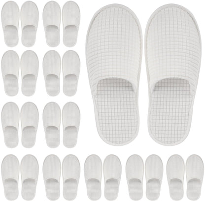 Geyoga 12 Pair Guest Slippers – Non-Slip, Disposable Indoor Slippers for Hotels, Spas, and Travel