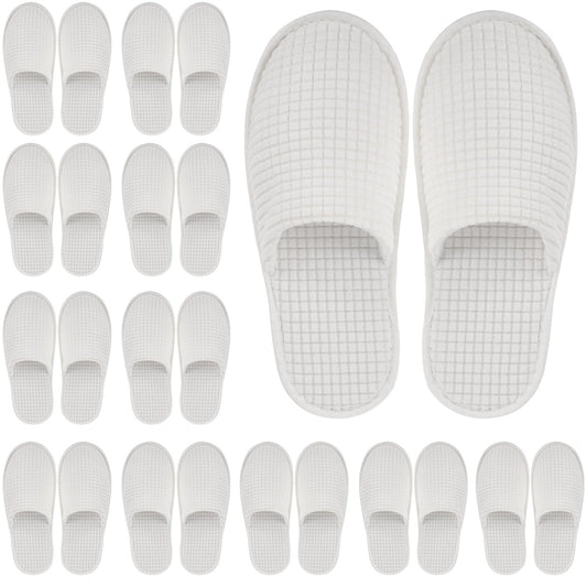 Geyoga 12 Pair Guest Slippers – Non-Slip, Disposable Indoor Slippers for Hotels, Spas, and Travel
