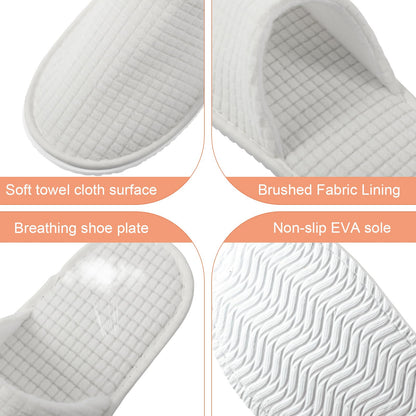 Geyoga 12 Pair Guest Slippers – Non-Slip, Disposable Indoor Slippers for Hotels, Spas, and Travel