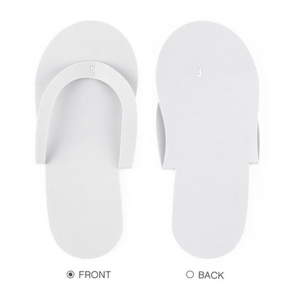 Geyoga 48 Pairs Disposable Pedicure Slippers – Foam Spa Flip Flops for Women (White)