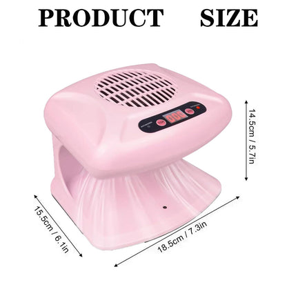 GGAIFbp Nail Dryer 300W – 2-in-1 Hot & Cold Air, Auto Sensor, Pink