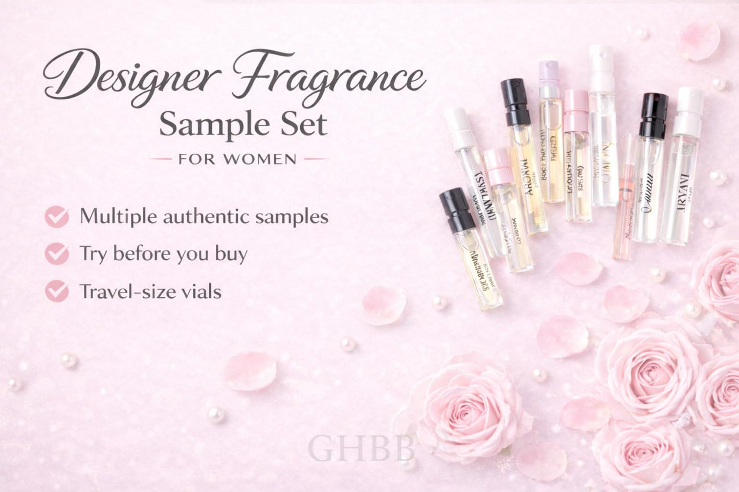 GHBB Womens Perfume Sample Set - 5-Piece Designer Fragrance Discovery Kit
