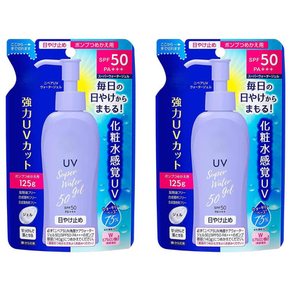 Ghibili Japanese Sunscreen SPF50 PA+++ Super Water Gel – 4.22 fl oz (125 g) Refill Pack of 2