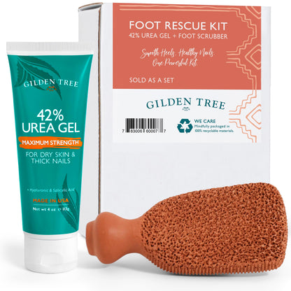 GILDEN TREE Callus Remover Gel + Foot Scrubber Kit | At-Home Pedicure Tools