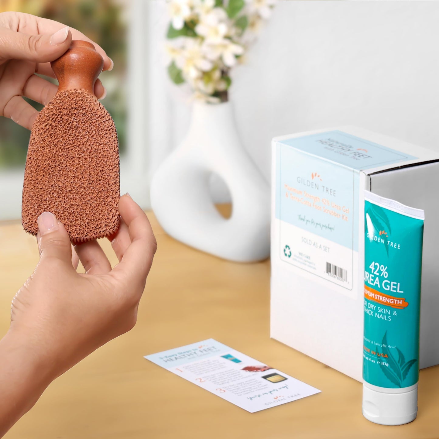 GILDEN TREE Callus Remover Gel + Foot Scrubber Kit | At-Home Pedicure Tools