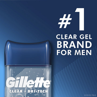 Gillette Clear + Dri-Tech Cool Wave Anti-Perspirant Deodorant (2) | Gel Formula, Dry Finish & Fresh Scent