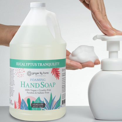 Ginger Lily Farms Botanicals All-Purpose Foaming Hand Soap Refill — 128 fl oz, 100% Vegan & Cruelty-Free, Eucalyptus Tranquility